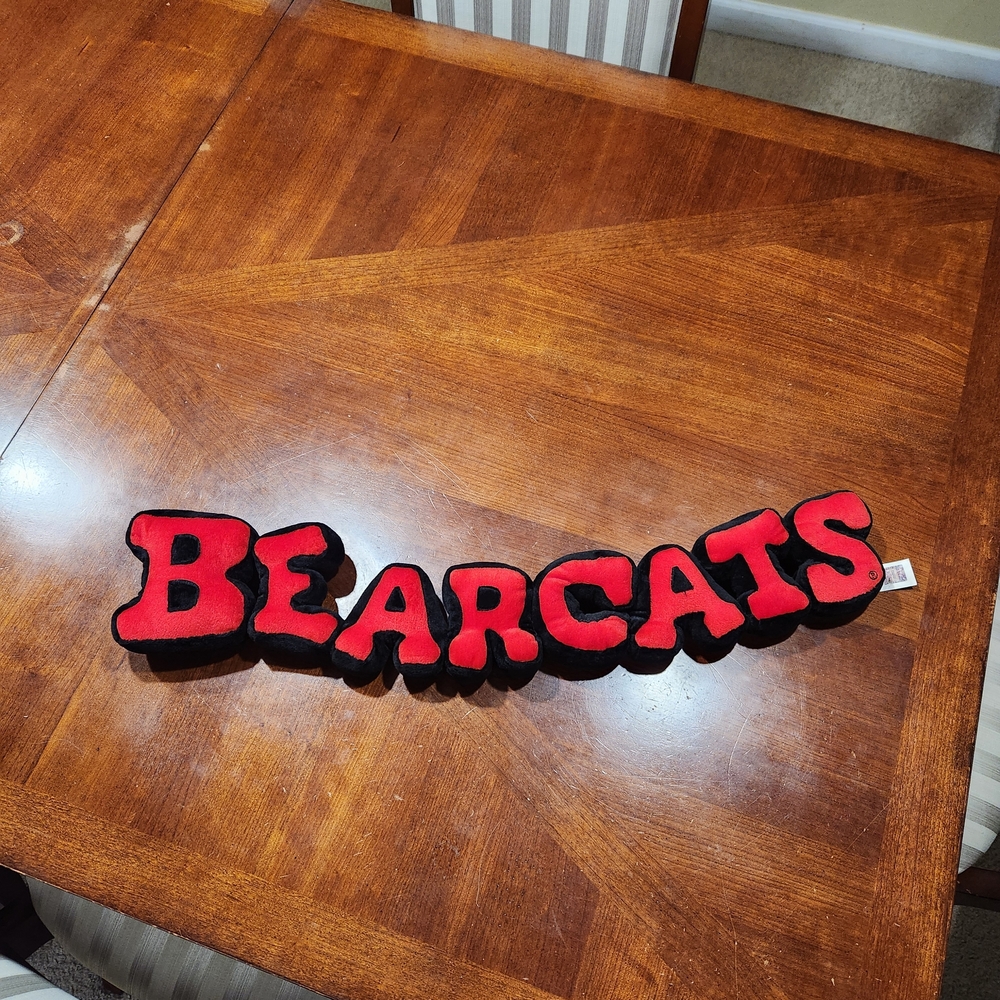 NCAA Vintage Cincinnati Bearcats Red and Black Plush Decoration